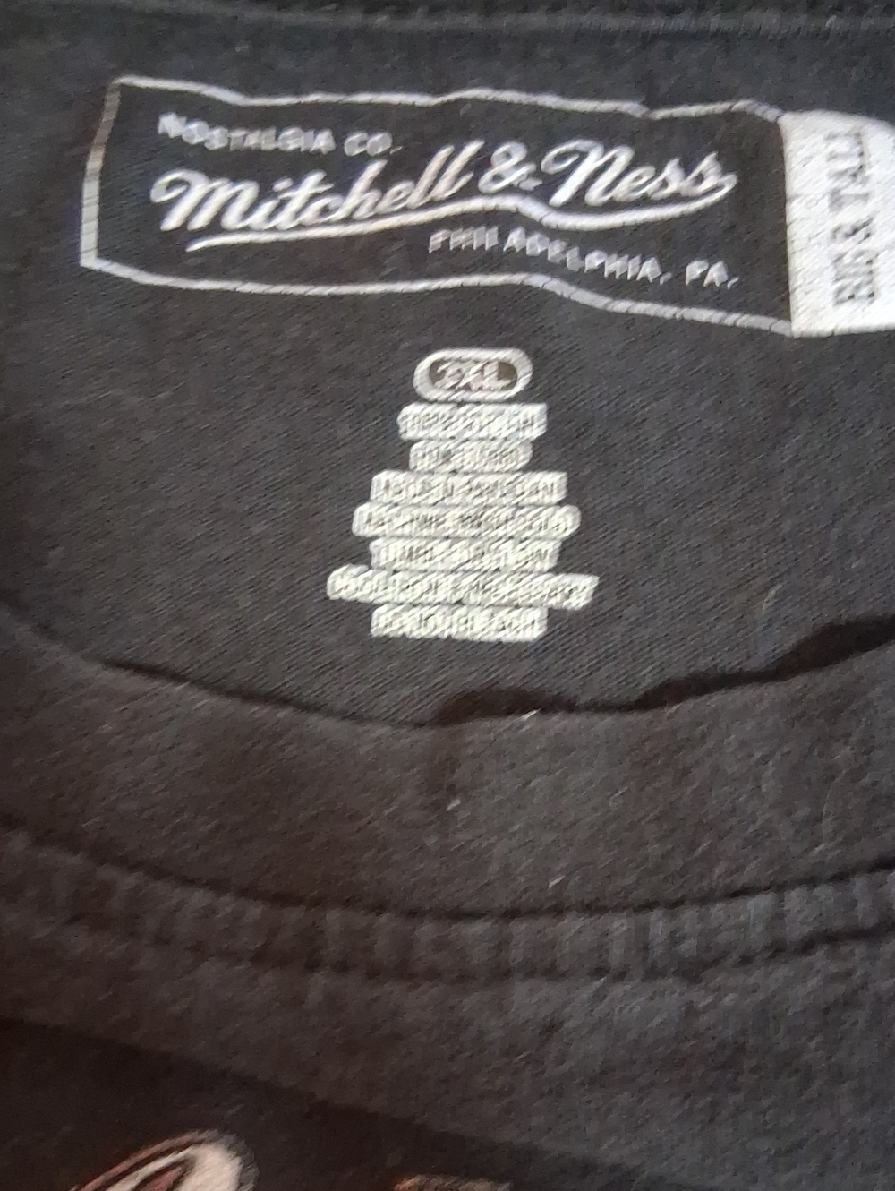 Mitchell & Ness Black Short Sleeve Graphic Tee